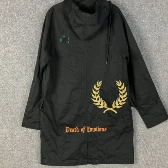 En Noir Jacket Men's Medium Long NWT Hooded 100% Cotton Embroidered M - Picture 6 of 8